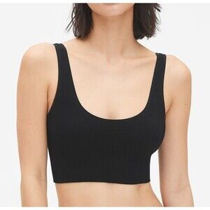 NWT Gap Body Seamless Ribbed Bralette True Black Small MSRP $34.50